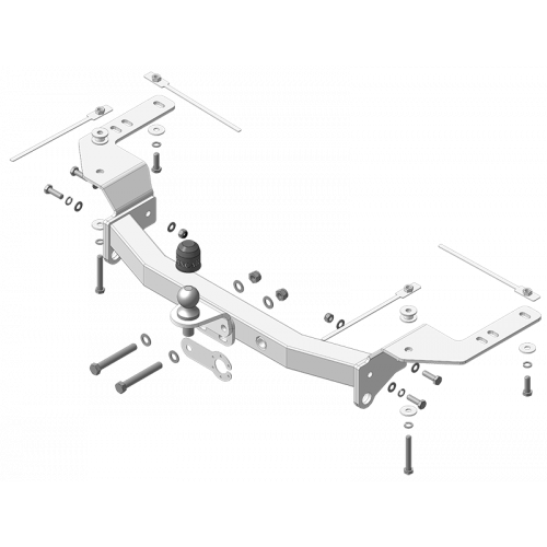 Фаркоп ZincaR на Toyota Land Cruiser 200 2015-2021 Арт. ZT101FE (полностью оцинкованный)