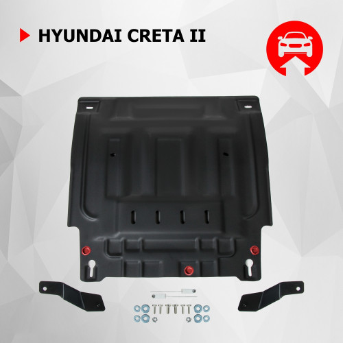 Защита Картера двигателя, КПП АвтоБроня для Hyundai Creta 2016-2024, Сталь 45778 мм - Арт. 111.02392.1