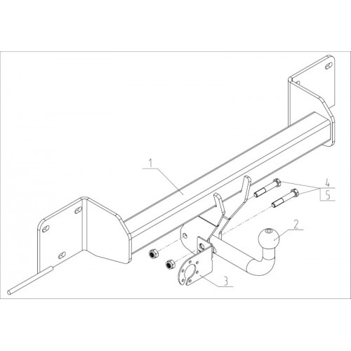 Фаркоп Avtos на BMW X1 (E84) 2009-2015 Арт.BM 04