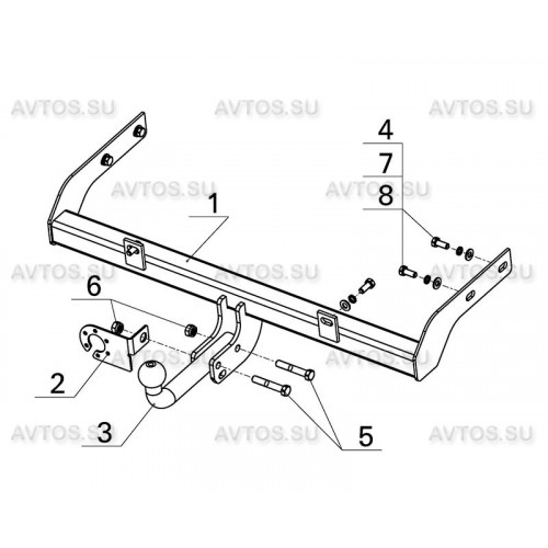 Фаркоп Avtos на DATSUN on-DO 2014- Арт.DO 01