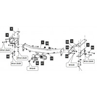 Фаркоп BALTEX на TOYOTA Highlander 2014–  Арт. 24.2553.05 (фаркоп с нерж. пластиной)